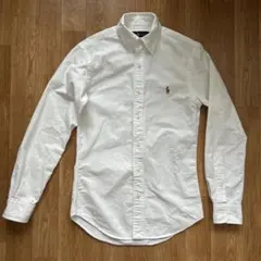 RALPHLAUREN☆ラルフローレン☆定番白シャツ☆刺繍ロゴ☆XS☆