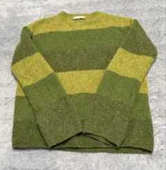 JW ANDERSON グリーン ストライプ ニットセーター
