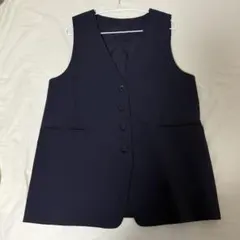 ネイビー ノースリーブ ベスト M-L - メルカリ