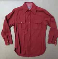 Pendleton 70s バーガンディ ボードシャツ ウール