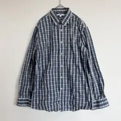 メンズ　UNIQLO【ユニクロ】シャツ　ブラウス　【L】　チェック柄
