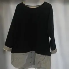 naturalstore calof・・・ 重ね着風 長袖カットソー M