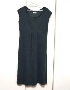 fredy フレディ ノースリーブひざ丈ワンピース ダークグレー 38