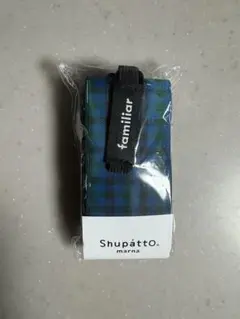 ♡新品未使用♡《ファミリア》シュパットミニマルM青系ファミリアチェック