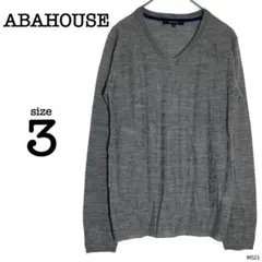 【lisa様】アバハウス Vネック ニット セーター 長袖 ウール混【L相当】