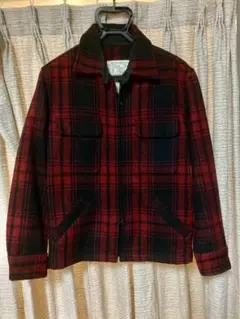 クリスマス限定値引き中！赤黒チェック柄、ウールジャケット