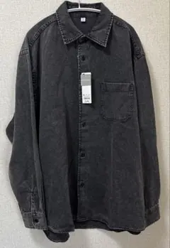 GU ウォッシュドシャツ(デニム)XL
