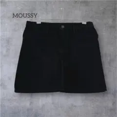 【マウジー】デニム ミニスカート 美シルエット タイト 黒 Ｍ