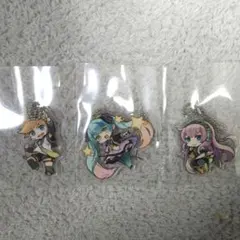☆タイトーくじ☆アクリルチャーム3点セット 初音ミク 巡音ルカ 鏡音レン