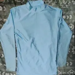 水色 長袖 ハイネック インナーウェア