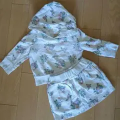 petit　mine　上下セット　花柄パーカー＆スカート
