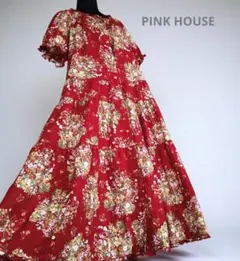 希少　ピンクハウス　PINKHOUSE 花束バスケット柄　ワンピース 希少 ピンクハウス PINKHOUSE 花束バスケット柄 ワンピース - メルカリ