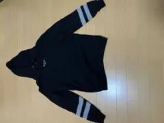 BLVCK PARIS パーカー ブラック 袖ライン XS 日本Sサイズ相当