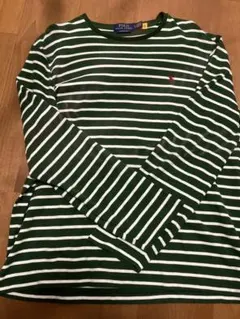 Polo Ralph Lauren グリーンボーダーTシャツ　L