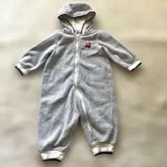 familiar モコモコフリースロンパース