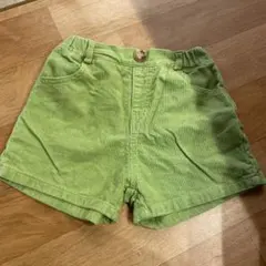 コーデュロイ 半ズボン 130cm ライトグリーン