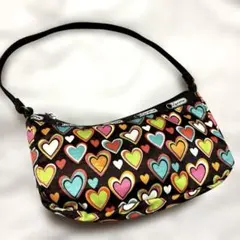 レスポートサック　ハンドバッグ　ルル　ブラウン　カラフルハート