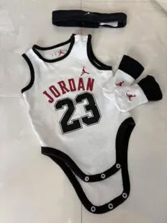 Jordan 23ロンパース 0-6M ヘアバンド・靴下セット