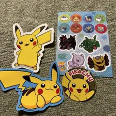 ピカチュウ ステッカー 4枚/ポケモン超不思議のダンジョン限定3Dステッカー