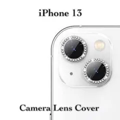 iPhone13 カメラレンズカバー 強化ガラス クリスタルラインストーン