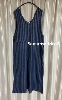 Samansa Mos2 ビッグヘリンボーンサロペット