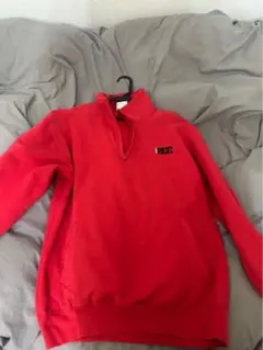 チャンピョン　 赤 ハーフジップ パーカー