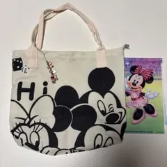 ミッキー ミニー トートバッグ チャーム付き