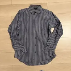 Navy ストライプ 長袖シャツ