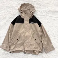 GERRY アダムエロペ マウンテンパーカー ベージュ×ブラック