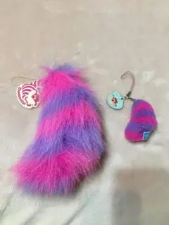 レトロ　ディズニー　チェシャ猫　しっぽストラップ2点セット