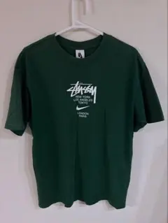 Stussy ×NIKEダークグリーン Tシャツ
