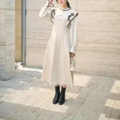 【新品未使用・タグ付】リリアンカラット コードエンブロイダリー ワンピース