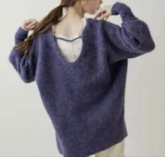 カスタネ kastane メランジVあきニットプルオーバー