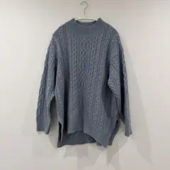 グローバルワーク　ブルー　ニット　M