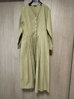 アーバンリサーチ　ロッソ　オリーブ　カーキ　長袖シャツワンピース