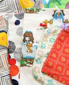 昭和レトロ ハンドメイド バッグ 巾着 まとめ売り 手作り素材 はぎれ