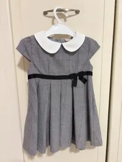 チェック柄ワンピース カーディガン