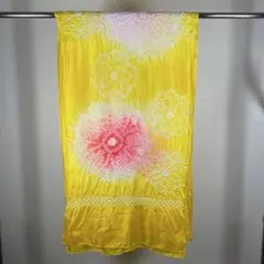 帯 浴衣帯 子供浴衣帯 兵児帯 へこ帯 黄色地 ピンク 絞り 夏祭り 2042