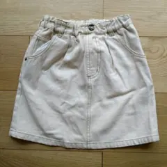 X-girl STAGES オフホワイトスカート 後ろポケット付き 120cm