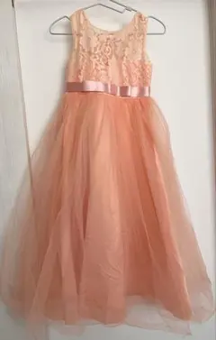 花柄レース チュール ドレス