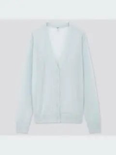 UNIQLO ライトVネックカーディガン ライトブルー