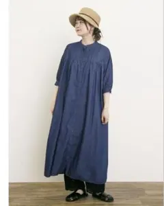 今季完売　【接触冷感】シャツワンピース　サマンサモスモス　Mサイズ