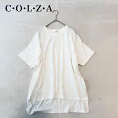 【コルザ】ハイローヘム Tシャツ（S)綿 シンプル カジュアル クルーネックのサムネイル
