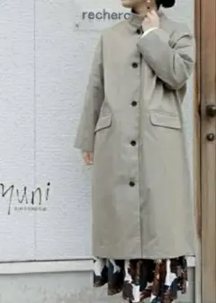 再値下げ⭐︎yuni スタンドカラー　スプリングコート　ベージュ　裏地あり⭐︎