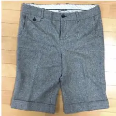 GAP ヘリンボーン柄 ツィード ウール混 ハーフパンツ 裏地付き