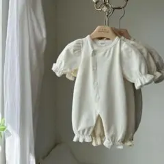 【新品】モンベベコットンロンパース/monbebe/新生児/退院着/お宮参り