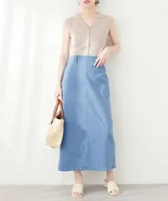 スーパーストレッチスリット付スカート