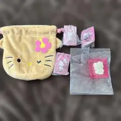 ハローキティ　パッケージミニチュアコレクション　巾着　チーズ