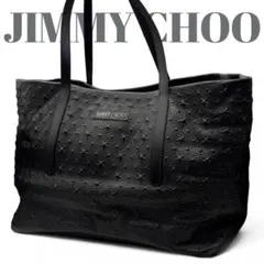 JIMMY CHOO スタースタッズ トートバッグ ブラック - メルカリ