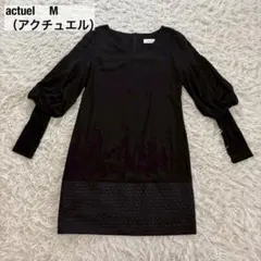 actuel （アクチュエル） レーヨン混 チュニックワンピース 切替ワンピースのサムネイル
